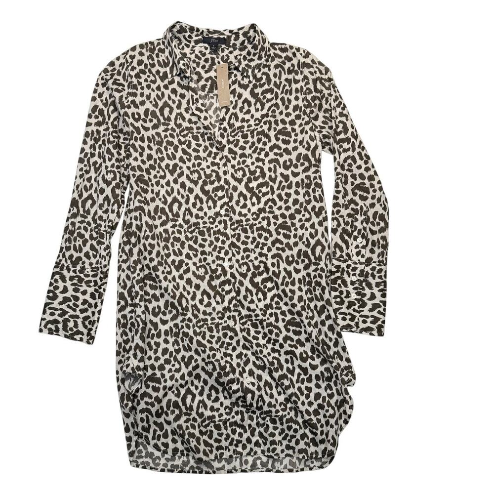 J.Crew Leopard Print Swim Cover-Up Dress Size Small Sheer NWT - Picture 3 of 12
